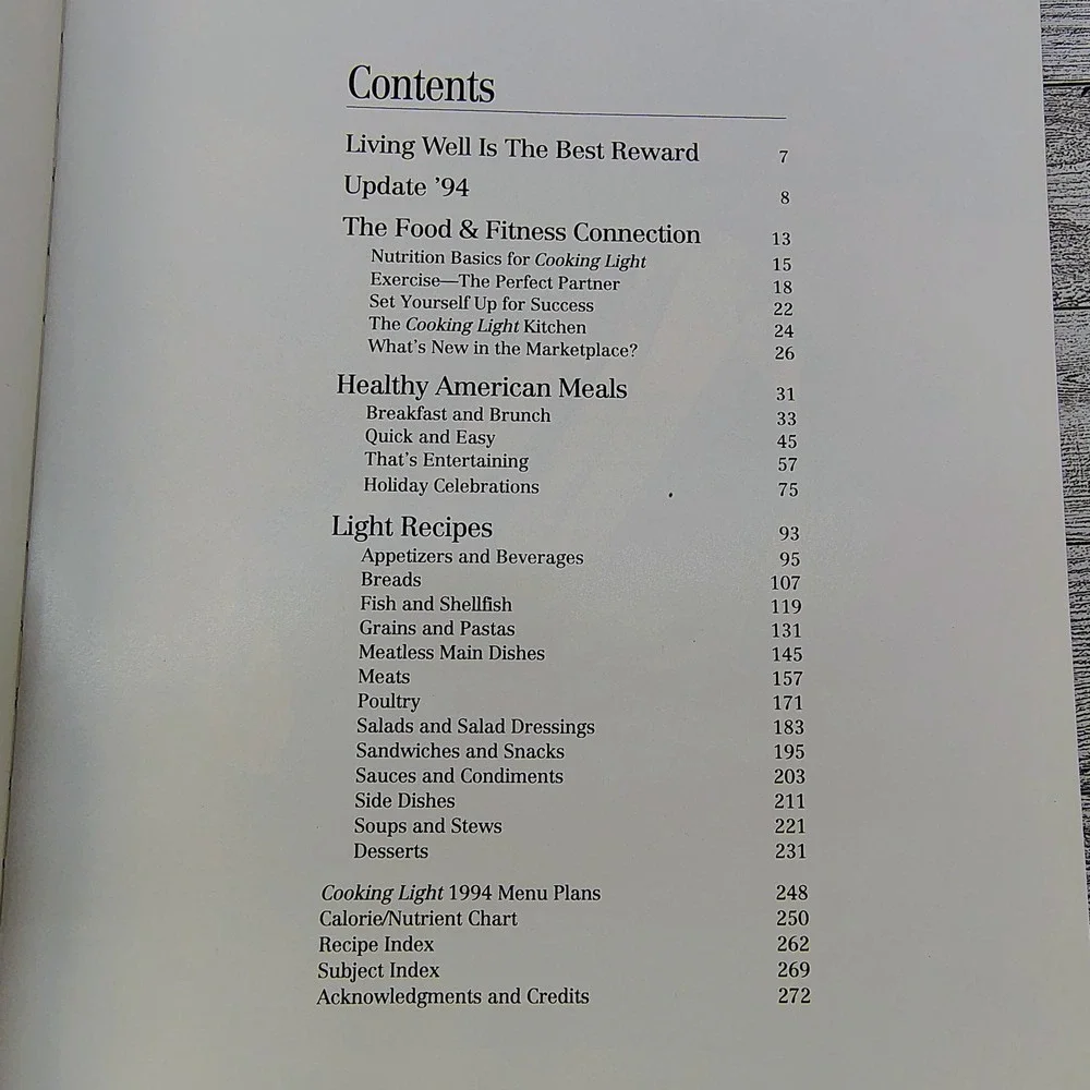 Cookbook cooking light